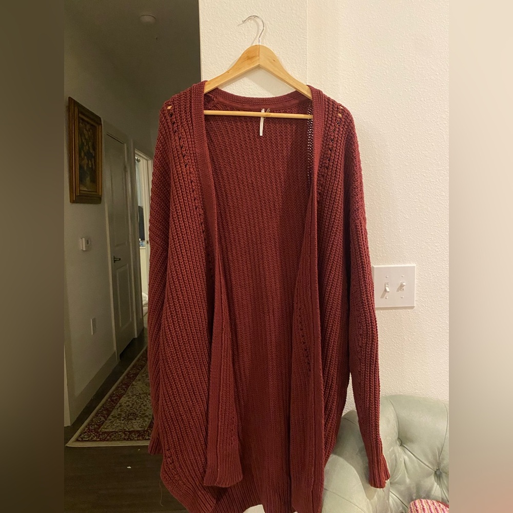 Free People Heavy Scarlet Cardigan: XL